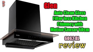 GLEN 6062 AUTO CLEAN Filter Less Kitchen Chimney 60CM  best glen chimney in india 2022 [upl. by Butterfield]