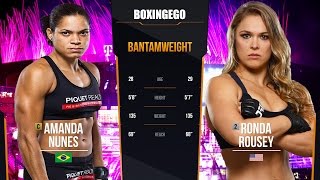 RONDA ROUSEY VS AMANDA NUNES Tale Of The Tape BOXINGEGO FIRST LOOK [upl. by Wilder]