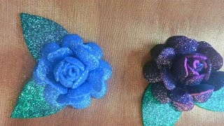 How to make easy glitter flower  foam sheet craft ideas diycraftysewing [upl. by Ettebab304]