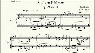 Study no 7 Study in E Minor op 29 no 14  Henri Bertini  Piano StudiesEtudes 6 [upl. by Sansbury83]