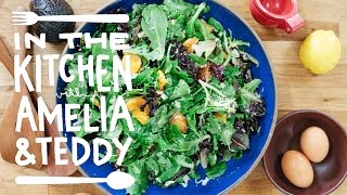 Easy Salad Recipe  In the Kitchen with Amelia amp Teddy [upl. by Hatti]