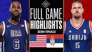 USA vs SERBIA FULL GAME Highlights  Aug 8 2024  Olympic Men’s Basketball Semifinals  NBA 2K24 [upl. by Aciretnahs]