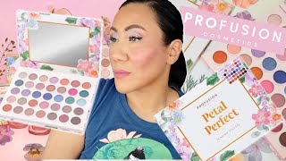 Profusion Perfect Petal Spring Collection  35 Shade Palette CheekLip Creams Try On  Review [upl. by Seravat]