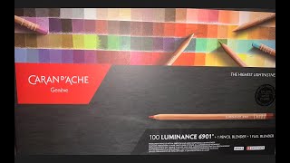 Caran dAche Luminance 100 set  Unboxing  Best Colored Pencils in the world [upl. by Noret411]