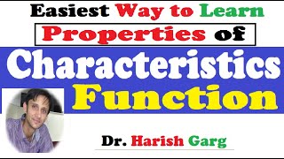 Characteristic Function amp their Properties [upl. by Illene]