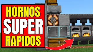 ✅ COMO Hacer HORNOS AUTOMÁTICOS 100 Más FÁCILES y SIMPLES  Minecraft Bedrock 120 [upl. by Ddarb]