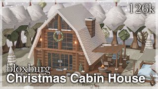 Bloxburg  Christmas Cabin House Speedbuild exterior [upl. by Aititel463]