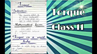 BEST WAY TO WRITE TORQUE FOR CLASS 11  SAWAL O JAWAB STIDIO [upl. by Edyaj]