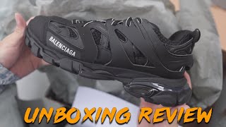 2024 Unboxing Review amp On Foot Show  Balenciaga Track Trainer All Black Color Close Look [upl. by Mcroberts]