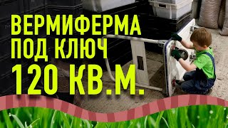 Вермиферма 120 квм Производство червей для рыбалки Дендробена Обзор вермифермы Вермитехнологии [upl. by Aened]