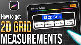 How To Get Grid Lines on Procreate  2D Grid Setting Guide amp Perfect Measurements [upl. by Ayikal]