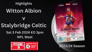 Albion v Stalybridge Celtic Full Highlights [upl. by Jennie]