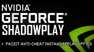 SHADOWPLAY TUTORIAL  AC INSTANTREPLAY OFF FIX [upl. by Fraase]