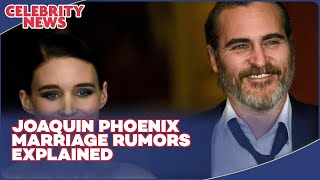 Joaquin Phoenix Addresses Marriage Rumors with Rooney Mara [upl. by Llewop]