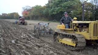 Allis chalmers M crawler And Cat D2 ploughing 2 [upl. by Beckett]