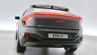 New KIA EV6 GT 2022  crazy LED lights dynamic indicators ambient lights amp HEAD UP display [upl. by Anayhd137]