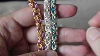 How to  byzantine chain  Византийская цепь ускореный способ мастеркласс  кольчуга  chainmaille [upl. by Aleehs]