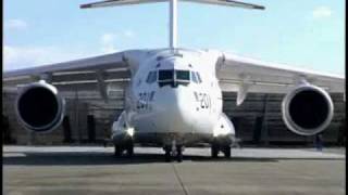 Japan JASDF Kawasaki C2 XC2 First Flight  26 January 2010 [upl. by Yllen]