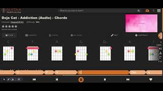 Doja Cat  Addiction Audio Guitar Chords  Easy Fingerpicking Tutorial [upl. by Bendick662]