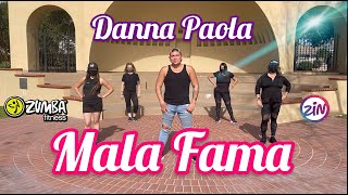 “Mala Fama” Danna Paola  Zumba Coreografía Mala Fama Raggaeton Zumba Choreography Danna Paola Zumba [upl. by Aneleh15]