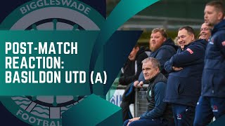 POSTMATCH REACTION Basildon United 01 Biggleswade FC  31824 [upl. by Glaudia]