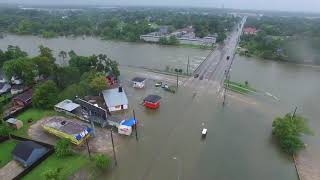 Tropical Storm Harvey Causes Houstons Brays Bayou to Overflow [upl. by Arahsat]