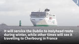 Cruise ferry the WB Yeats arrives into Dublin Port [upl. by Creedon]