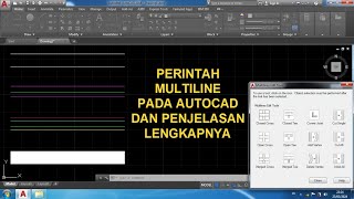 Cara Membuat Banyak Garis Sekaligus Dengan Multiline Pada AutoCAD dan Penjelasan Lengkapnya [upl. by Yltneb567]