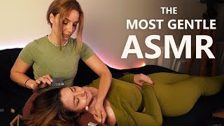 Real Person ASMR that Put an ASMRtist to SLEEP unintentionally  hair SCRATCHING hairline tracing [upl. by Hyo348]