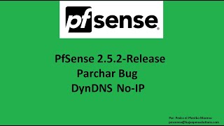 Video 46 Pfsense 252 Reparar DyndDNS con NOIP desde la Consola [upl. by Odidnac562]