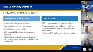 Short Term Rental Study Findings Virtual Meeting  Nov 16 2023 [upl. by Immij]