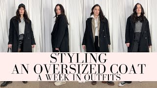 STYLING NAKD OVERSIZED COAT  A WEEK IN OUTFITS  GEORGIETOMS [upl. by Nade]