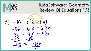 KutaSoftware Geometry Review Of Equations Part 1 [upl. by Enigroeg]