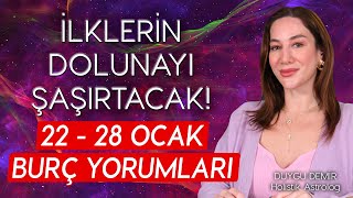 İlklerin Dolunayı Şaşırtacak  22  28 Ocak Burç Yorumları  Astroloji Gurusu [upl. by Aihtekal306]