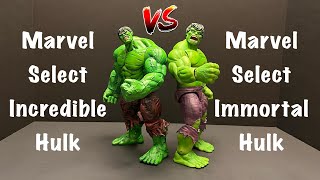 Marvel Select Incredible Hulk Vs Marvel Select Immortal Hulk Which is better [upl. by Chane]