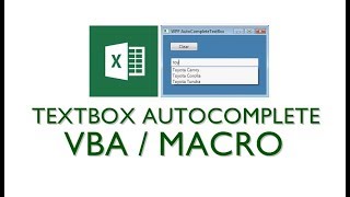 Textbox autocomplete VBA [upl. by Clemente284]