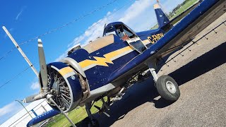 Weatherly 620B Radial Engine Crop Duster  Start and Warm up [upl. by Kulsrud]