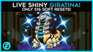 LIVE SHINY Giratina After Only 516 SRs  Pokemon Platinum [upl. by Gwenora700]