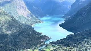 Wonderful Fjords in Norway View of Innvikfjorden from Loen Skylift [upl. by Paff]