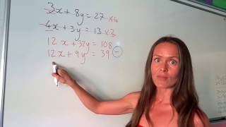 The Maths Prof Solve Simultaneous Equations part 2 by elimination [upl. by Smith]