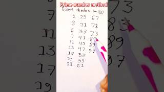 prime number chart method 1 from 100 YouTube shortsshortshorts [upl. by Ornstead310]