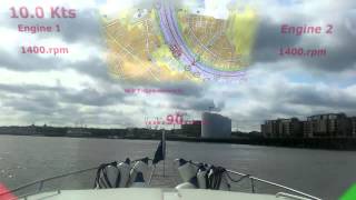 Boat Head Up Display  A time lapse journey down the Thames [upl. by Mylo]