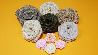 🌸Tutorial flores de tela fáciles🌸 [upl. by Seira]