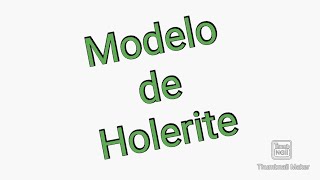 Modelo de Holerite [upl. by Gnilyarg]