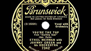 1934 HITS ARCHIVE Youre The Top  Ethel Merman [upl. by Oisor]