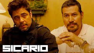 Alejandro Confronts Fausto Alarcón  Sicario 2015 [upl. by Aneahs106]