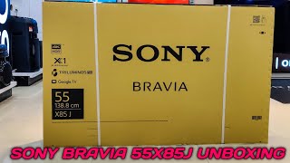 Sony Bravia 55X85J Unboxing Google TV 2021 Model [upl. by Enirehtahc]