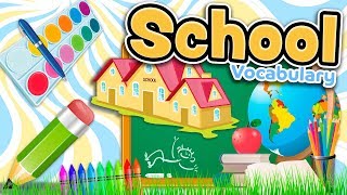 The SCHOOL and CLASSROOM vocabulary in English [upl. by Ahterahs]