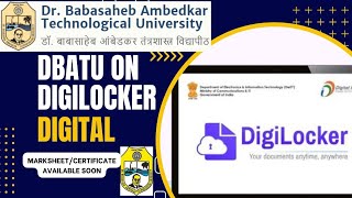 DBATU Results on Digilocker  Winter 2023 Results  DBATU  Technology University [upl. by Aratnahs]