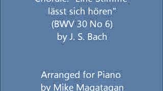 Chorale quotEine Stimme lässt sich hörenquot BWV 30 No 6 for Piano [upl. by Kra]